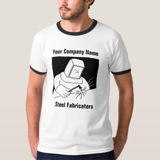 Stalen fabricage cartoon T-shirt (Voorkant)