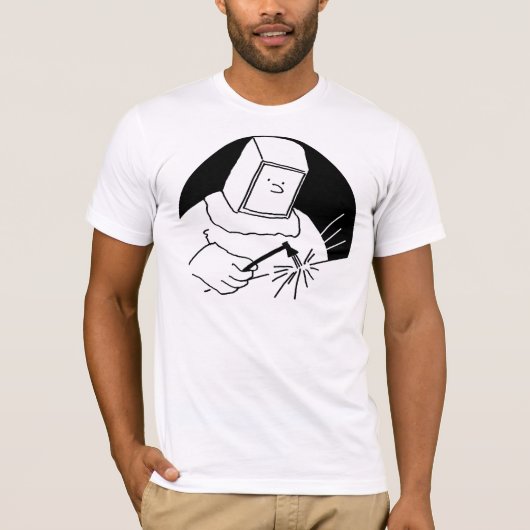 Stalen fabricage Fabricator Lasser Blacksmith T-shirt (Voorkant)