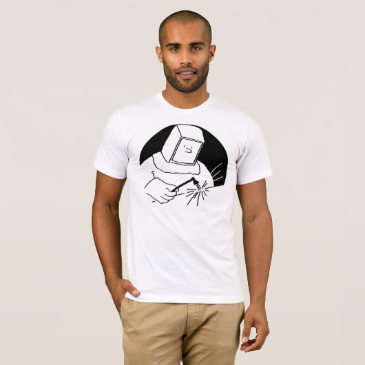 Stalen fabricage Fabricator Lasser Blacksmith T-shirt (Voorkant volledig)