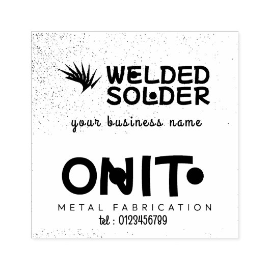 Stalen Fabricators & Lassen Rubber Stamp Rubberstempel (Afrduk)