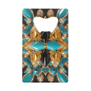 Stalen flesopener met Bahama's kleuren Creditkaart Flessenopener