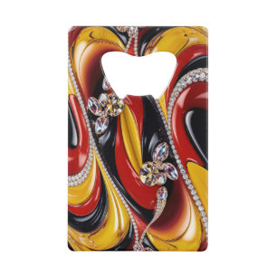 Stalen flesopener met Belgische kleuren Creditkaart Flessenopener