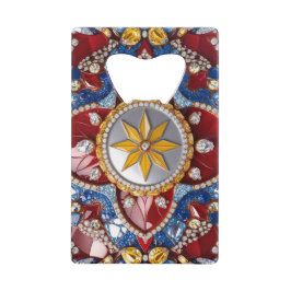 Stalen flesopener met Colombiaanse kleuren Creditkaart Flessenopener