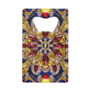 Stalen flesopener met Colombiaanse kleuren Creditkaart Flessenopener