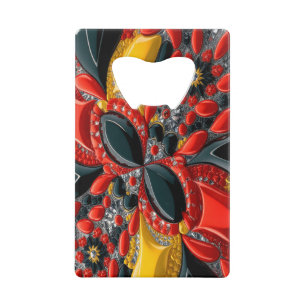 Stalen flesopener met Duitsland Kleuren Creditkaart Flessenopener