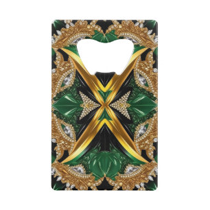 Stalen flesopener met Jamaica-kleuren Creditkaart Flessenopener