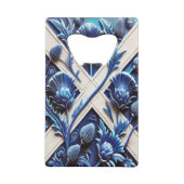 Stalen flesopener met Scottish Thistles Design Creditkaart Flessenopener (Voorkant)