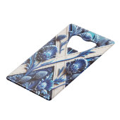 Stalen flesopener met Scottish Thistles Design Creditkaart Flessenopener (Voorkant Gekanteld)