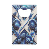 Stalen flesopener met Scottish Thistles Design Creditkaart Flessenopener (Achterkant)