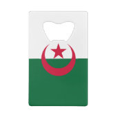 Stalen flesopener met vlag van Algerije Creditkaart Flessenopener (Achterkant)