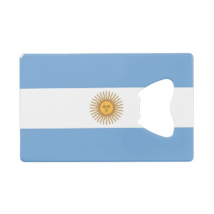 Stalen flesopener met vlag van Argentinië Creditkaart Flessenopener