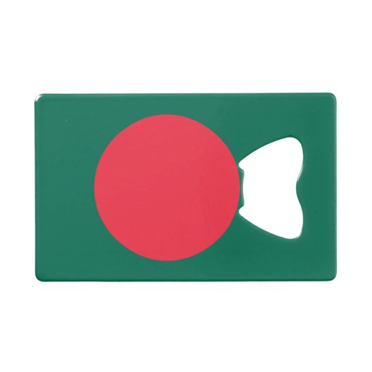Stalen flesopener met vlag van Bangladesh Creditkaart Flessenopener (Voorkant (Horizontaal))