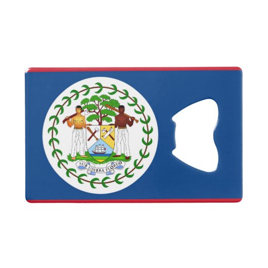 Stalen flesopener met vlag van Belize Creditkaart Flessenopener (Voorkant (Horizontaal))