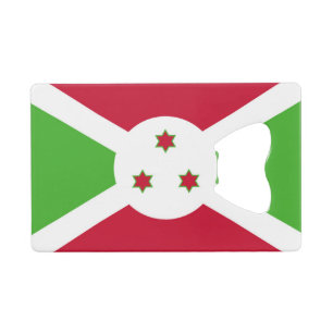 Stalen flesopener met vlag van Burundi Creditkaart Flessenopener