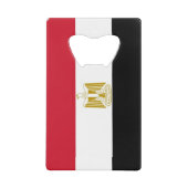 Stalen flesopener met vlag van Egypte Creditkaart Flessenopener (Voorkant)