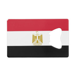 Stalen flesopener met vlag van Egypte Creditkaart Flessenopener