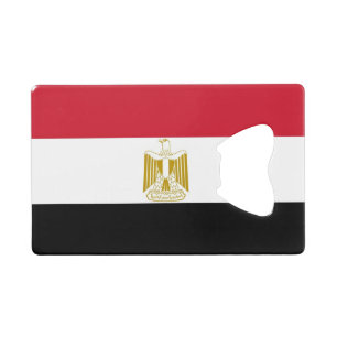 Stalen flesopener met vlag van Egypte Creditkaart Flessenopener