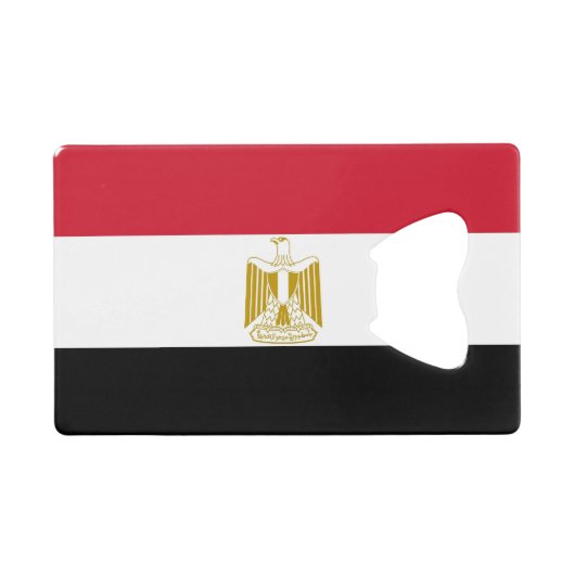 Stalen flesopener met vlag van Egypte Creditkaart Flessenopener (Voorkant (Horizontaal))