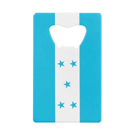 Stalen flesopener met vlag van Honduras Creditkaart Flessenopener (Voorkant)