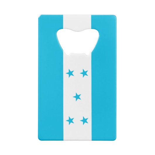 Stalen flesopener met vlag van Honduras Creditkaart Flessenopener (Achterkant)