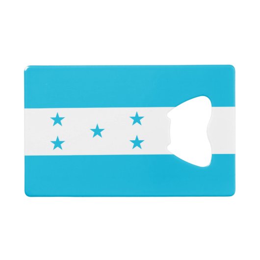 Stalen flesopener met vlag van Honduras Creditkaart Flessenopener (Voorkant (Horizontaal))