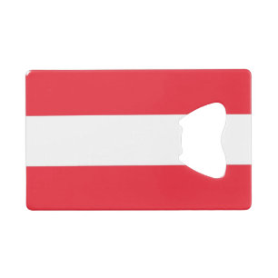 Stalen flesopener met vlag van Oostenrijk Creditkaart Flessenopener