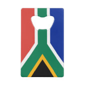 Stalen flesopener met vlag van Zuid-Afrika Creditkaart Flessenopener (Achterkant)