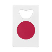 Stalen flessenopening met Japanse vlag Creditkaart Flessenopener (Achterkant)