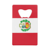 Stalen flessenopening met vlag van Peru Creditkaart Flessenopener (Voorkant)