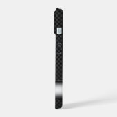 Stalen gestreepte koolstofvezel iPhone 15 case (Linkerkant)