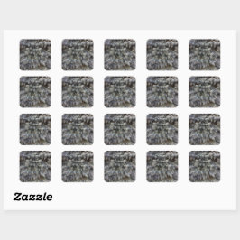 Stalen, grijs, groen en blauw sproeinmedium vierkante sticker