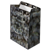 Stalen, grijze, groene en blauwe sproeidroes medium cadeauzakje (Achterkant Gekanteld)