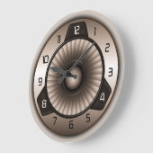 Stalen Jet Engine Luchtvaart Grote ronde wandklokk Grote Klok (Hoek)