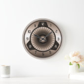 Stalen Jet Engine Luchtvaart Grote ronde wandklokk Grote Klok (Huis)