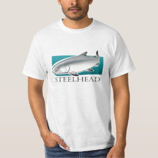 Stalen kop vis T-shirt voor de hengelaar.