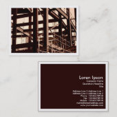 Stalen Lijst Construction, Mini Photo (Bordered) Visitekaartje (Voorkant / Achterkant)