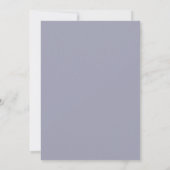 Stalen Mauve Bloem Huwelijk Kaart (Achterkant)