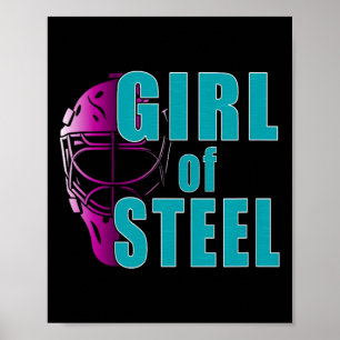 Stalen Meisje – Hockey Goalie Geest Poster