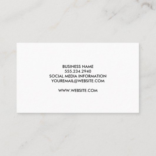 Stalen metalen afwerking | Hamers Visitekaartje (Achterkant)