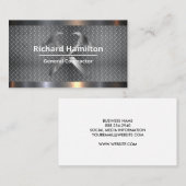 Stalen metalen afwerking | Hamers Visitekaartje (Voorkant / Achterkant)