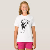 Stalen ogen – gecentreerd portret t-shirt (Voorkant volledig)