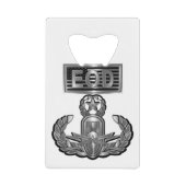 Stalen ontwerp-master explosieve verwerking creditkaart flessenopener (Voorkant)