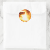 Stalen papier ronde sticker (Tas)