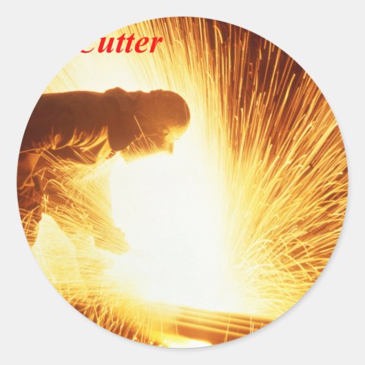 Stalen papier ronde sticker (Voorkant)