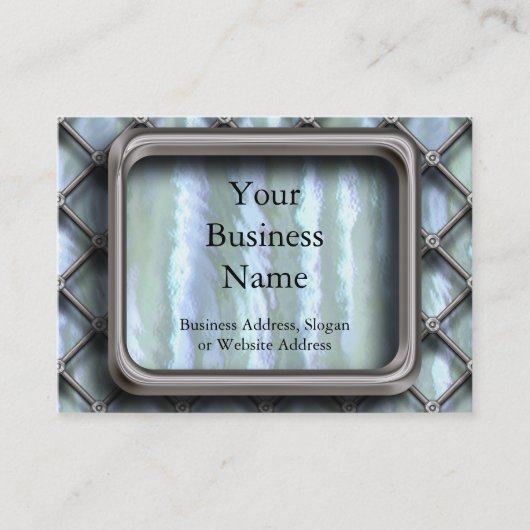 Stalen poolomheining visitekaartje (Voorkant)