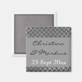 Stalen raster Bord Metaal Patroon Manly Weddenscha Magneet (Voorkant / Achterkant)