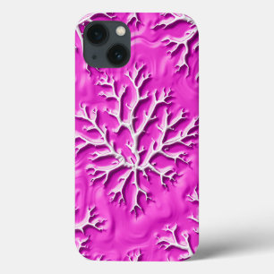 Stalen roze getextureerde boom iPhone hoes