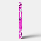 Stalen roze getextureerde boom iPhone hoes (Achterkant / Links)