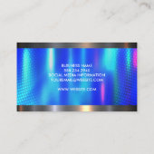 Stalen sierstrip | Metaalblauw Visitekaartje (Achterkant)