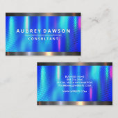 Stalen sierstrip | Metaalblauw Visitekaartje (Voorkant / Achterkant)